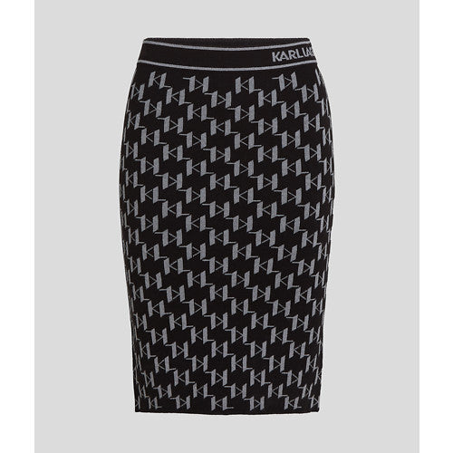 KL MONOGRAM KNIT SKIRT