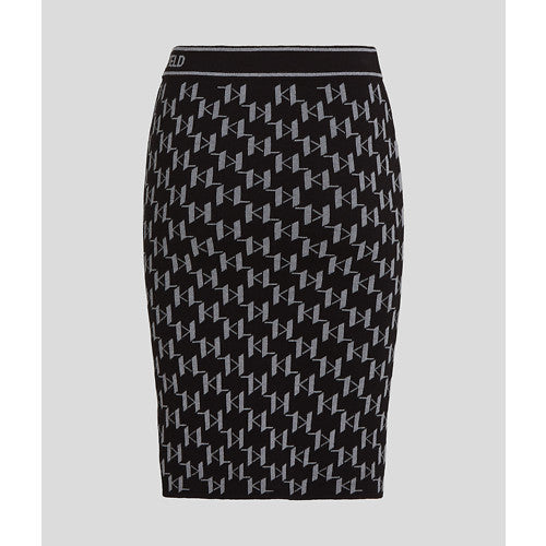 KL MONOGRAM KNIT SKIRT