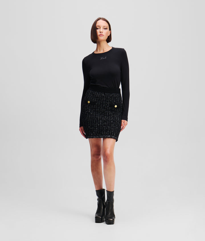 BOUCLE KNIT SKIRT
