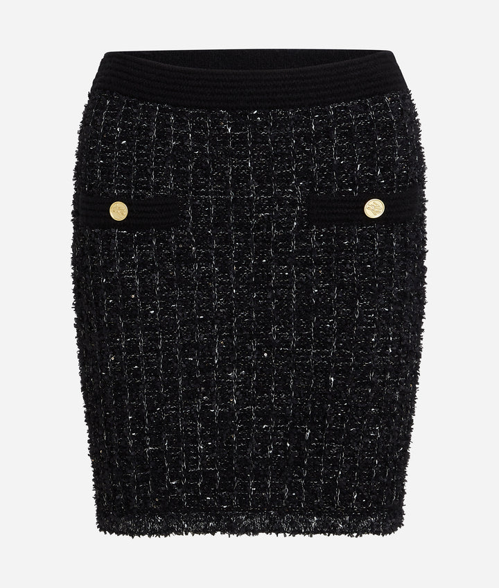 BOUCLE KNIT SKIRT