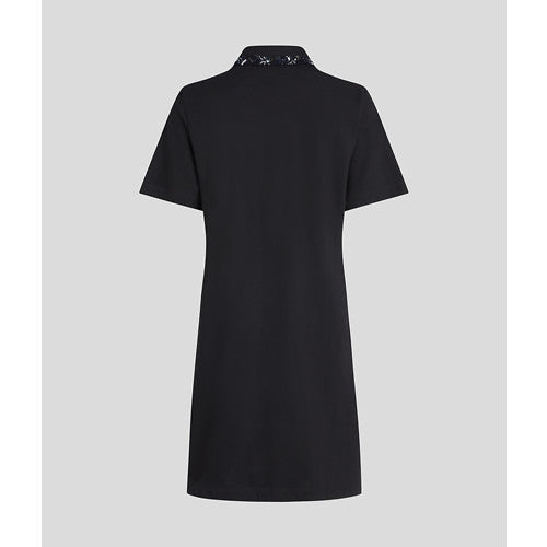 BOUCLE MIX POLO DRESS