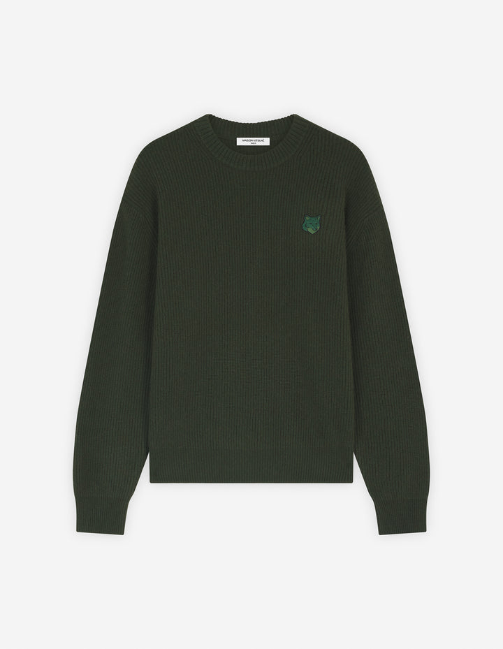 BOLD FOX HEAD PATCH COMFORT RIBBED JUMPER