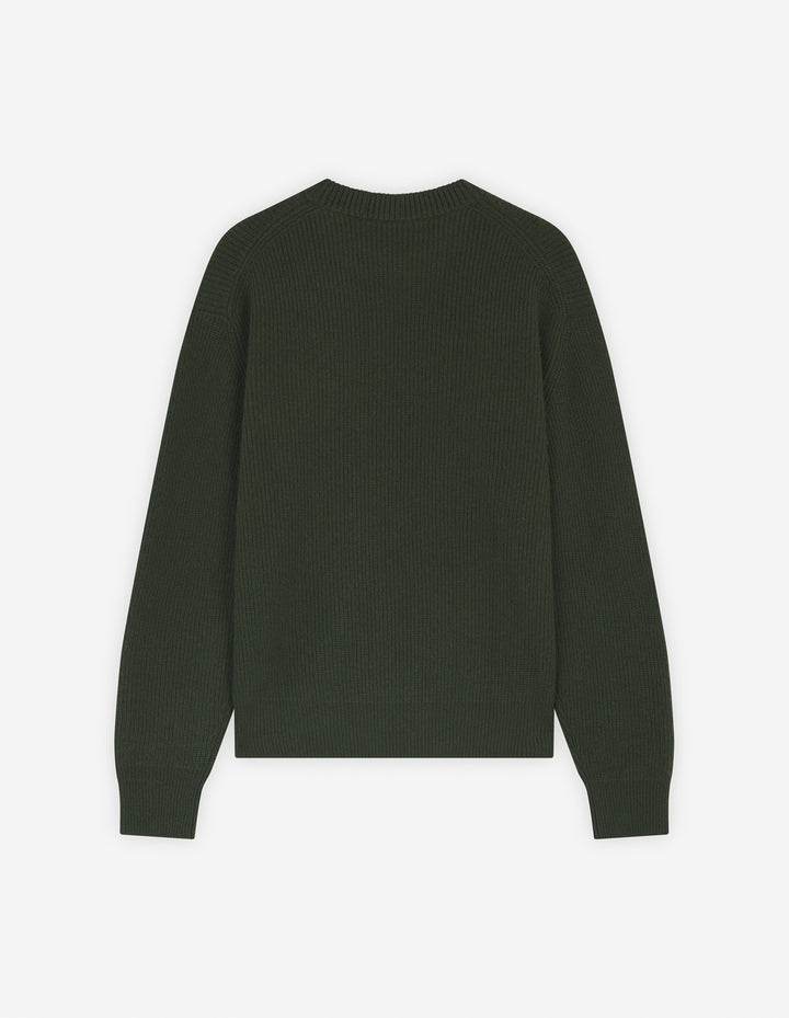 BOLD FOX HEAD PATCH COMFORT RIBBED JUMPER