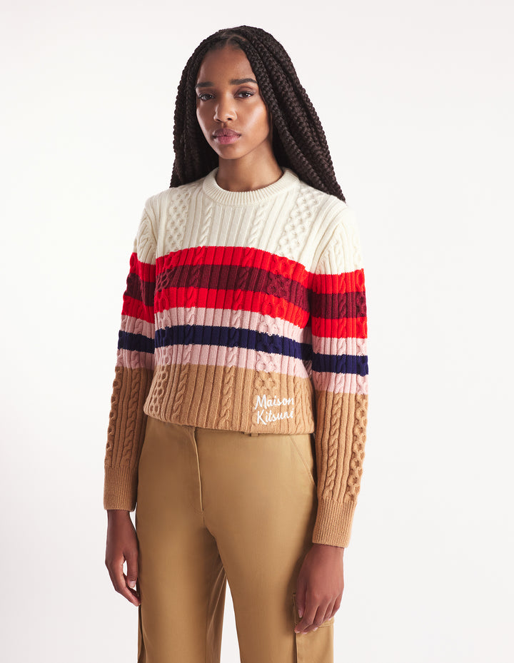 STRIPED CABLE JUMPER