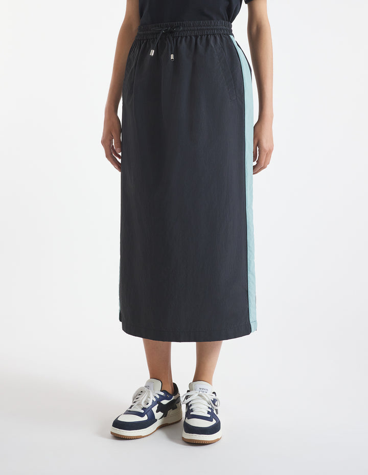 FLASH FOX LONG SKIRT PLACID/BLACK