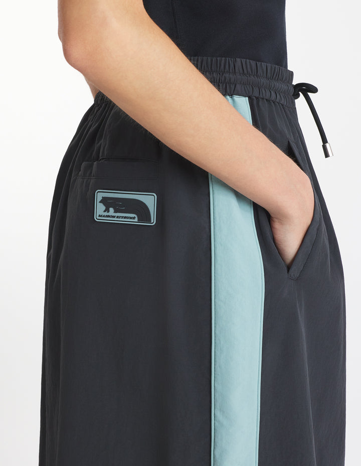 FLASH FOX LONG SKIRT PLACID/BLACK