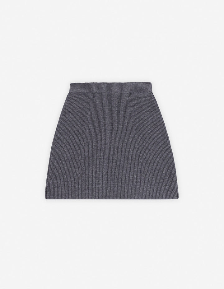BOLD FOX HEAD PATCH SHORT RIBBED SKIRT