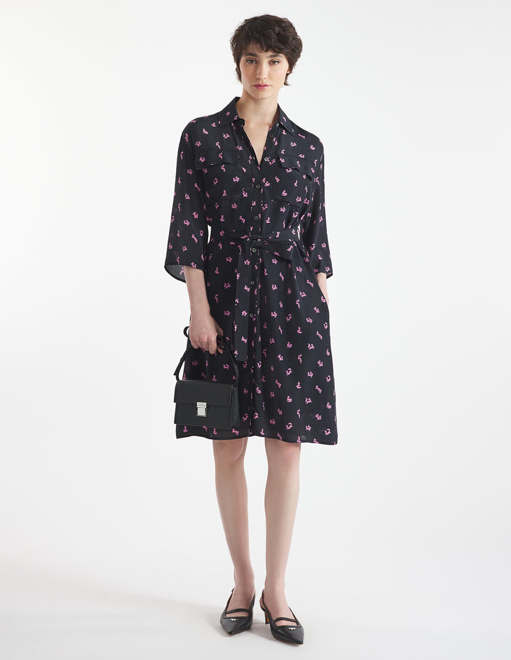DOUBLE POCKET DRESS BLACK
