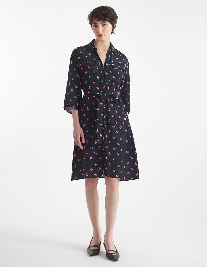 DOUBLE POCKET DRESS BLACK