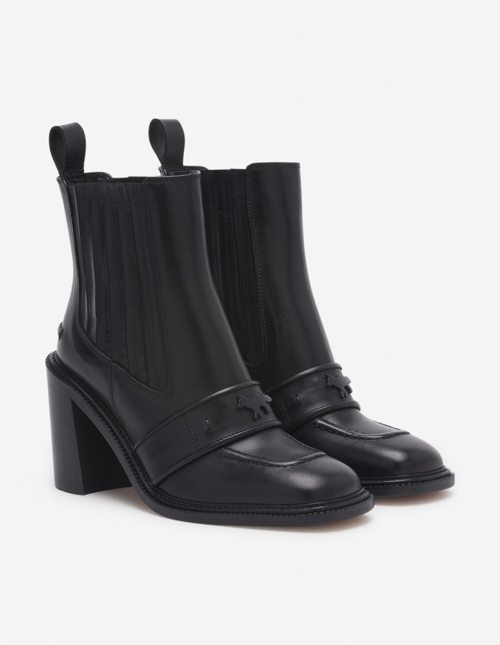 LEATHER LOAFER BOOTS