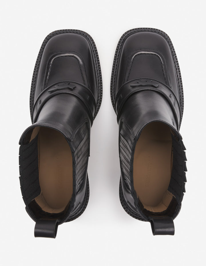 LEATHER LOAFER BOOTS