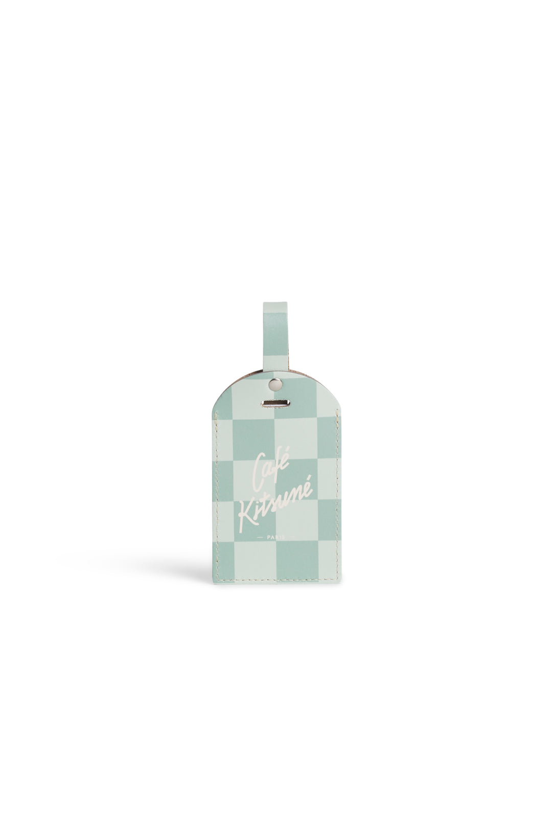 CAFE KITSUNE CHECKERBOARD NAME TAG