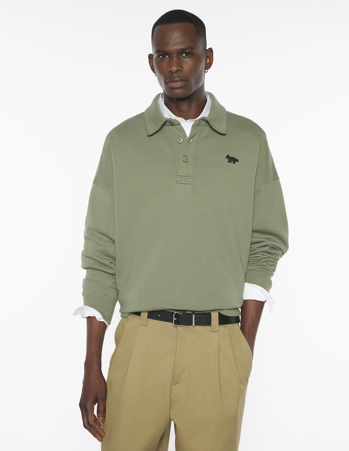 PROFILE FOX OVERSIZE POLO SWEATSHIRT
