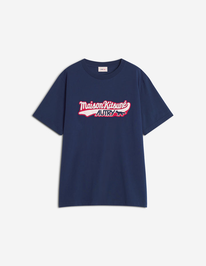 MAISON KITSUNÉ x AUTRY VARSITY TEE-SHIRT FRENCH NAVY