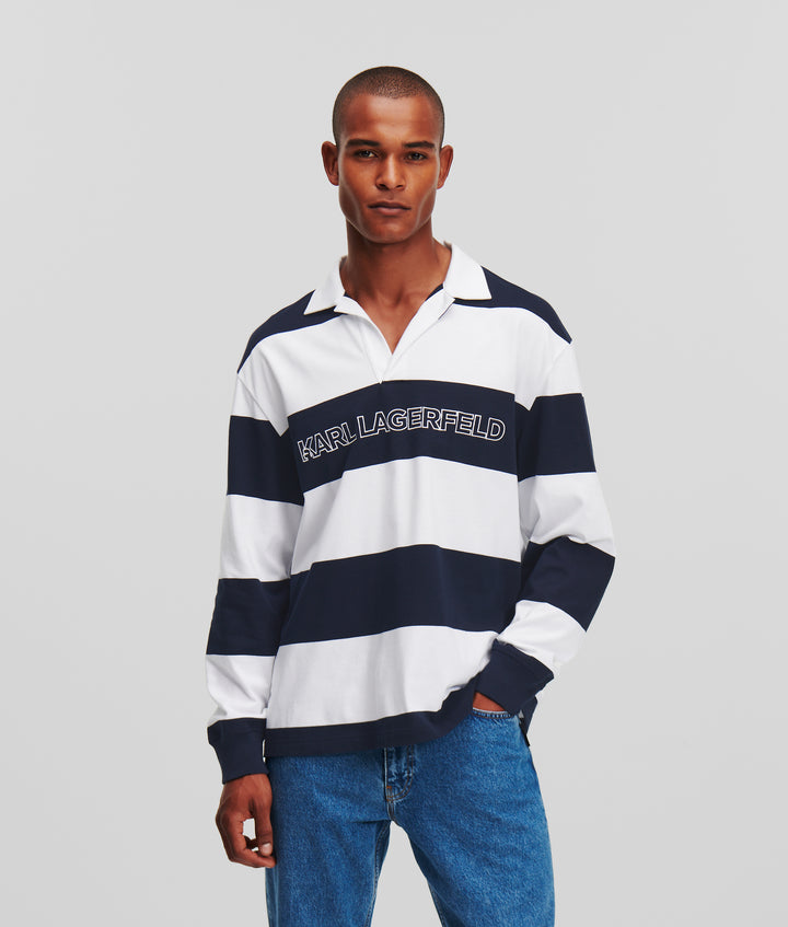RUGBY STRIPED OVERSIZED JERSEY