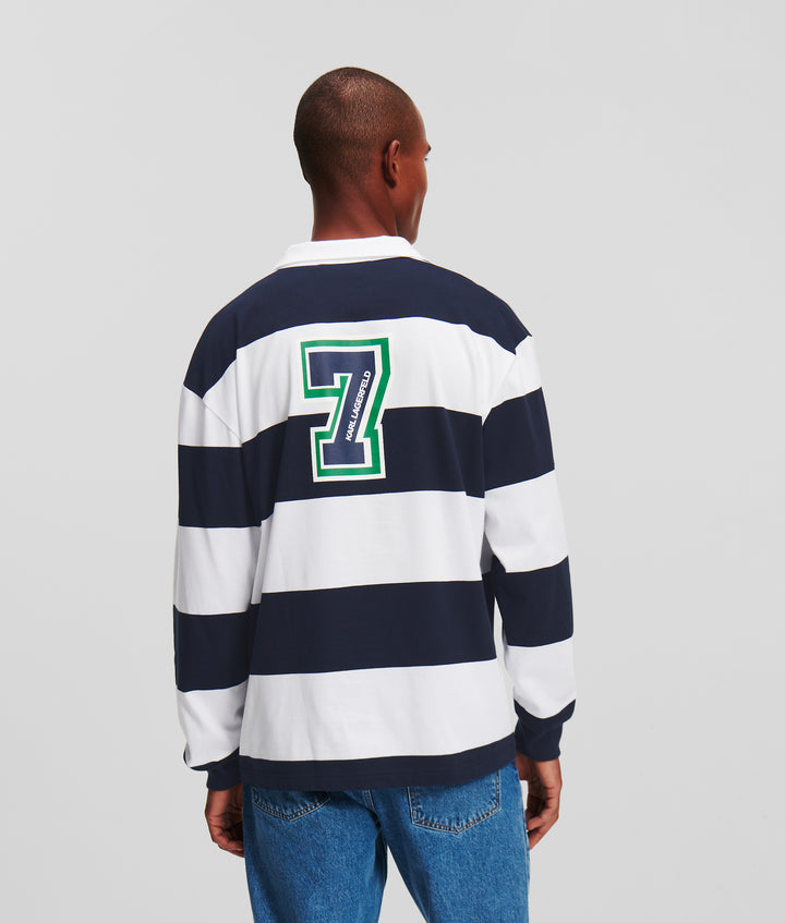 RUGBY STRIPED OVERSIZED JERSEY