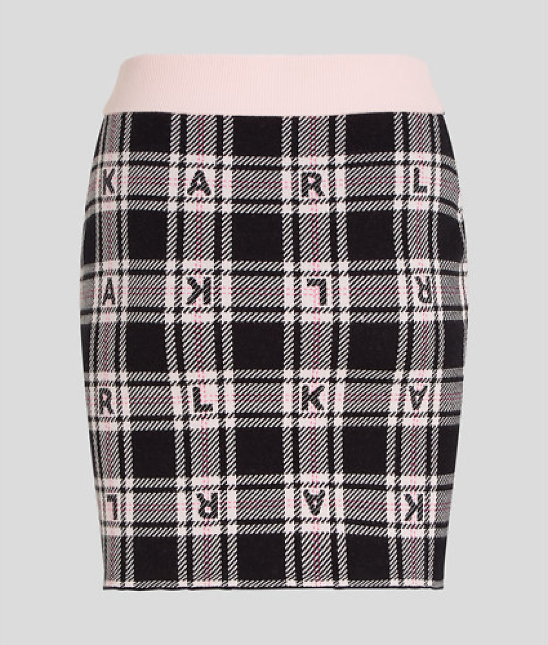 CHECKED KNIT SKIRT