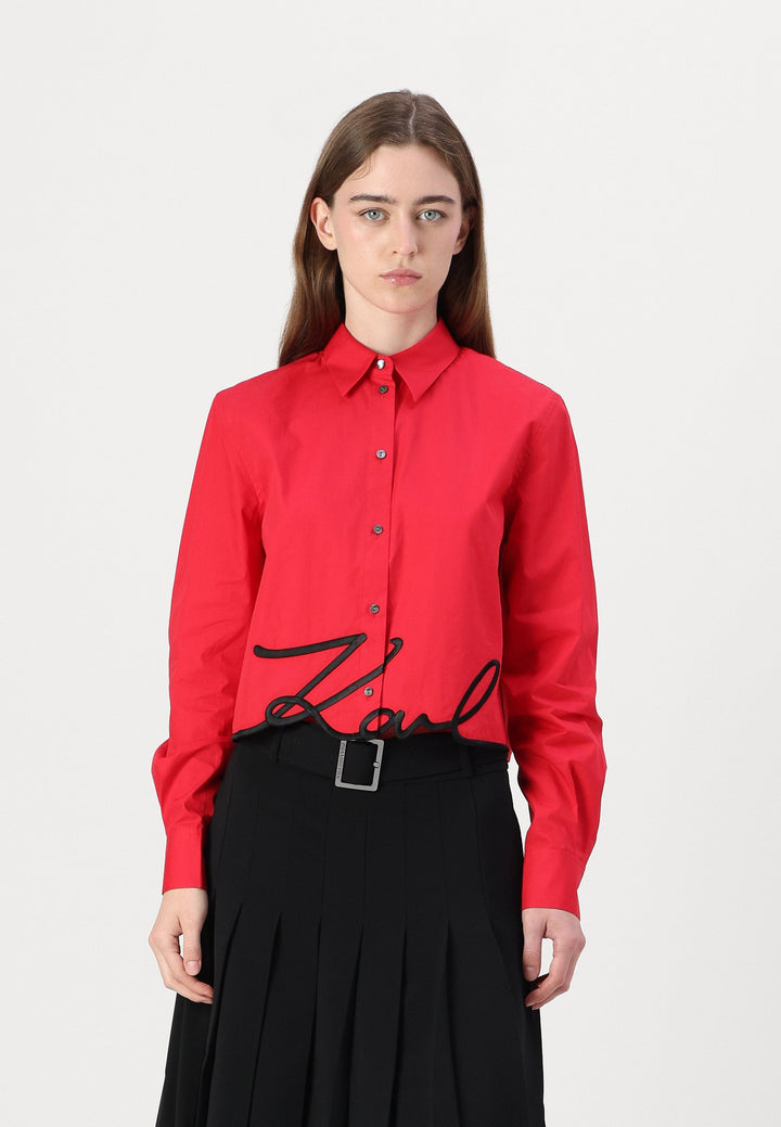 CROPPED KARL SIGNATURE SHIRT