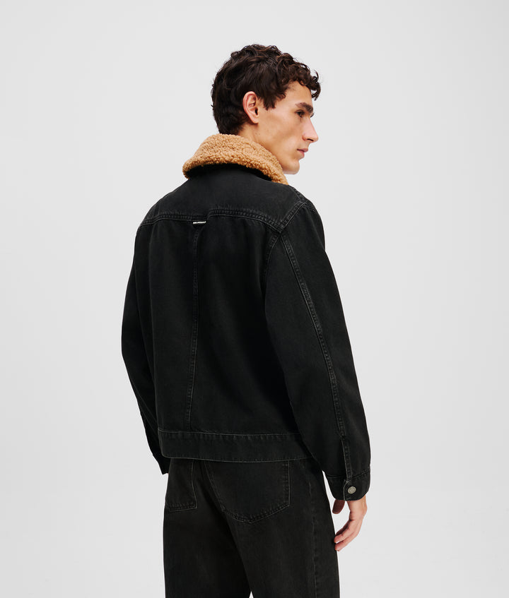 FAUX SHEARLING KL DENIM JACKET