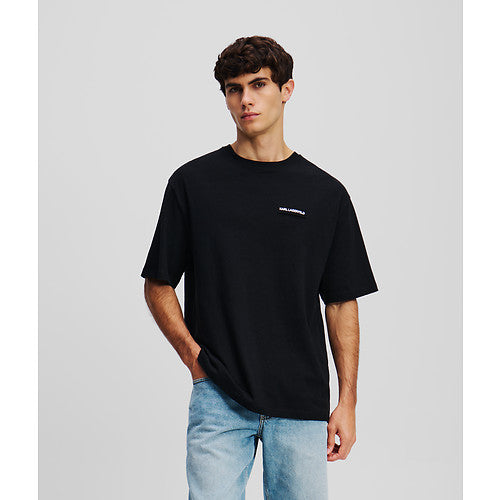 LINEN BLEND LOGO T-SHIRT