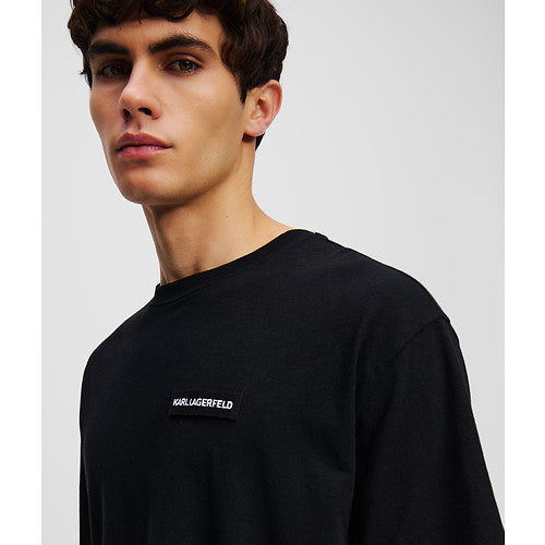 LINEN BLEND LOGO T-SHIRT