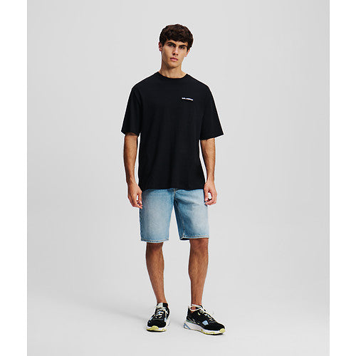 LINEN BLEND LOGO T-SHIRT