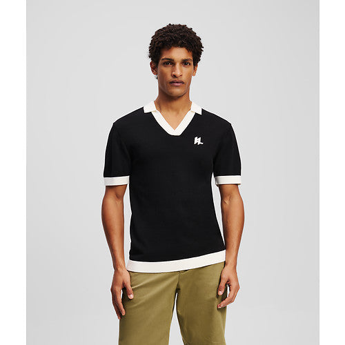 KL CONTRAST KNIT POLO