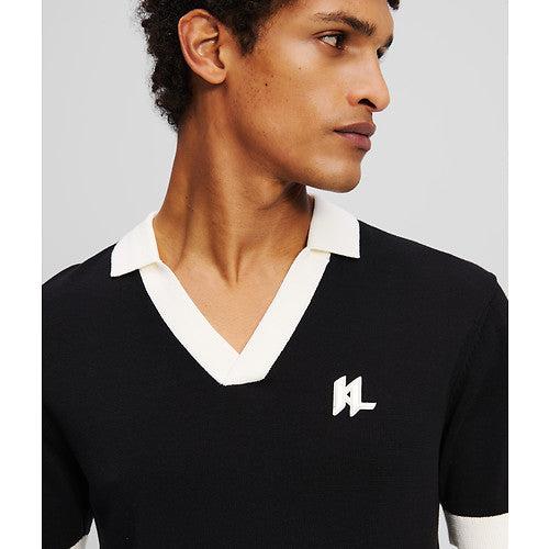 KL CONTRAST KNIT POLO