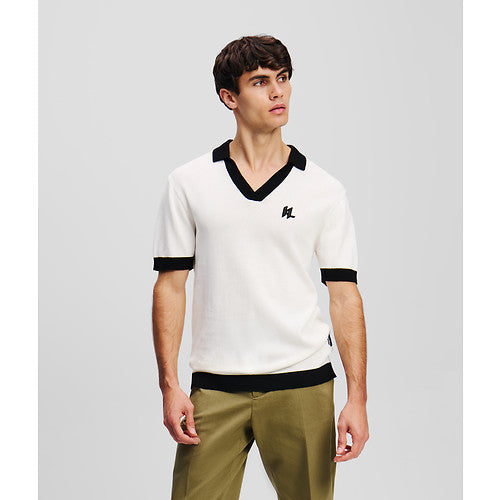 KL CONTRAST KNIT POLO