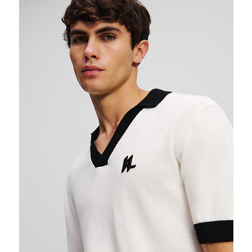 KL CONTRAST KNIT POLO