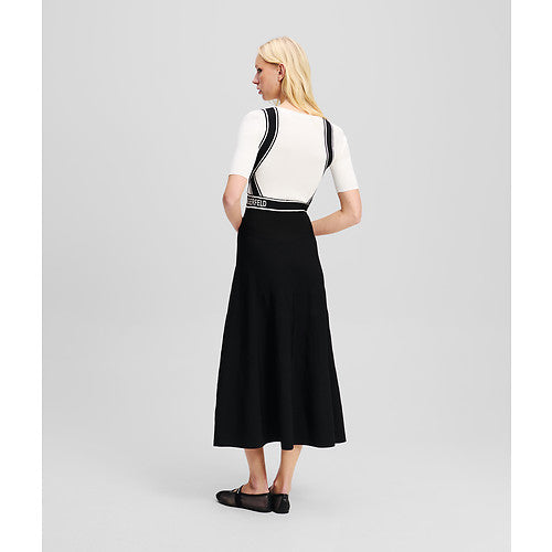 KNIT LOGO SSLV DRESS