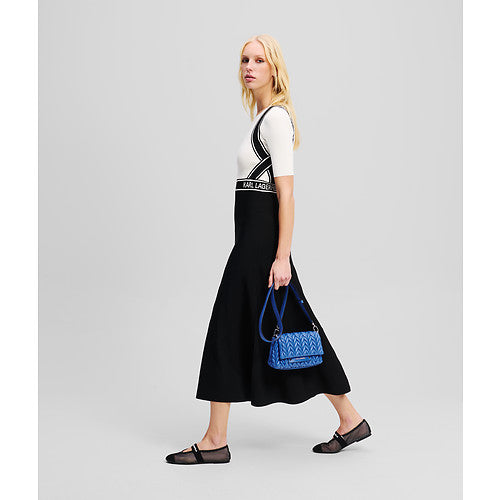KNIT LOGO SSLV DRESS