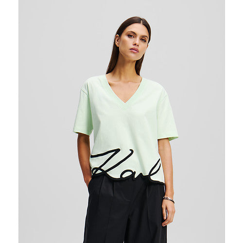 KARL SIGNATURE HEM V-NK TSHIRT