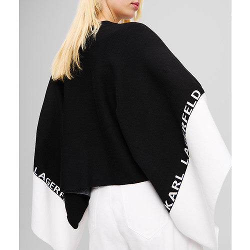 LOGO KNIT PONCHO