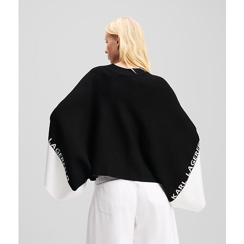 LOGO KNIT PONCHO