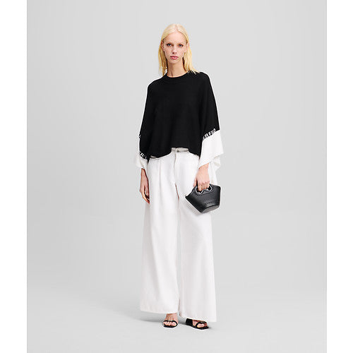LOGO KNIT PONCHO