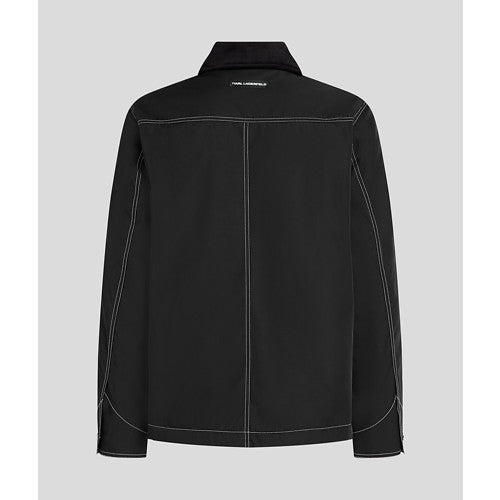 CONTRAST STITCH BOMBER JACKET