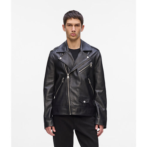 ESSENTIAL LEATHER BIKER JACKET