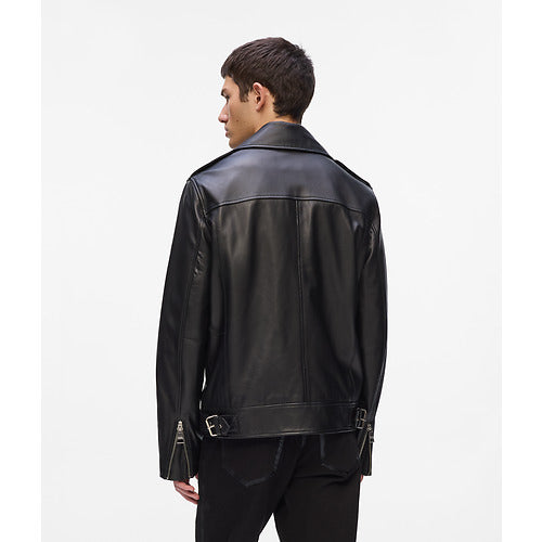 ESSENTIAL LEATHER BIKER JACKET