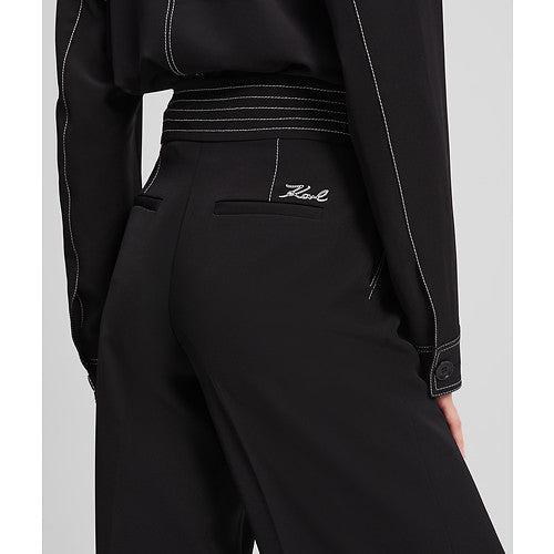 CONTRAST STITCH PANTS