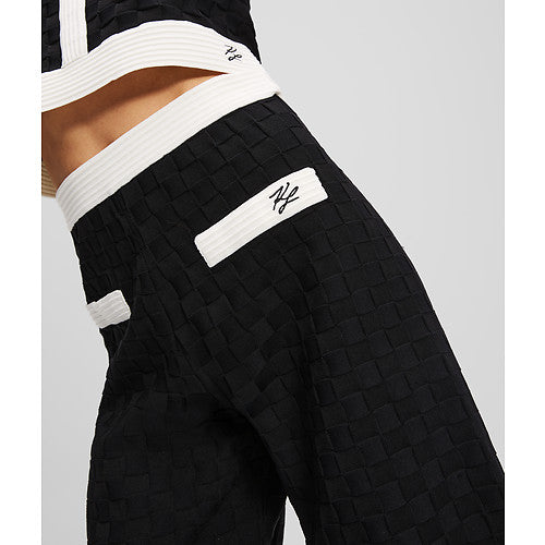 CONTRAST KNIT PANTS