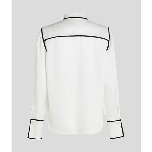 BW CONTRAST PIPING BLOUSE