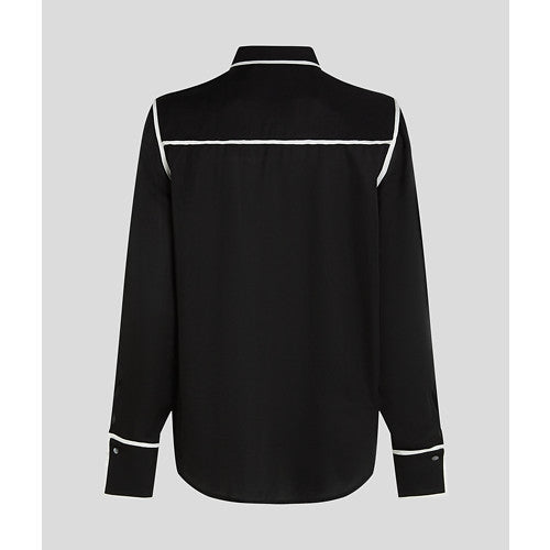 BW CONTRAST PIPING BLOUSE