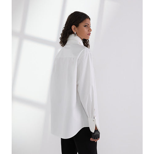 DOUBLE COLLAR POPLIN SHIRT
