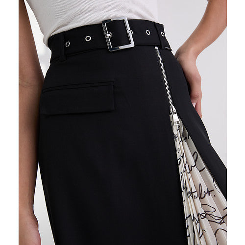 PLEATED PANEL SKIRT