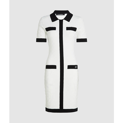 POLO CONTRAST KNIT DRESS