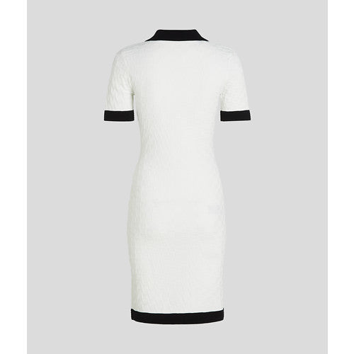 POLO CONTRAST KNIT DRESS