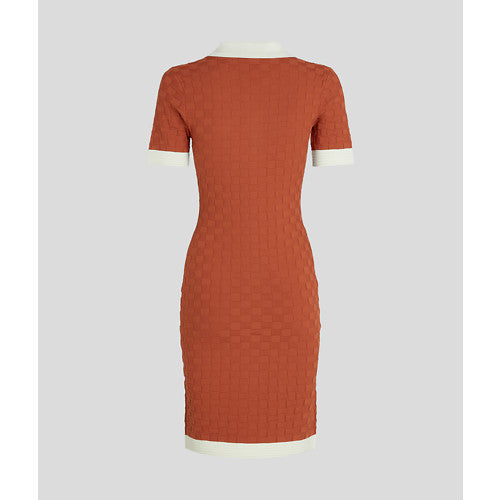 POLO CONTRAST KNIT DRESS