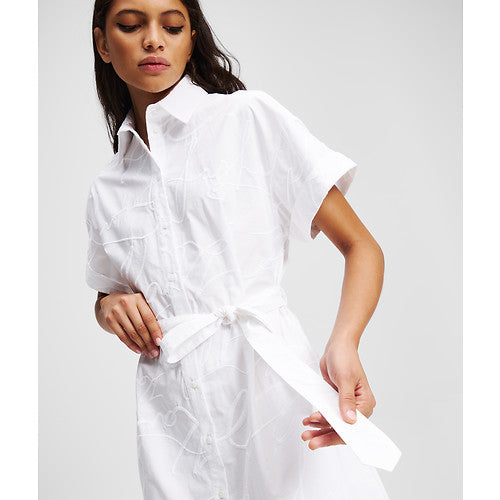 EMBROIDERY SHIRT DRESS