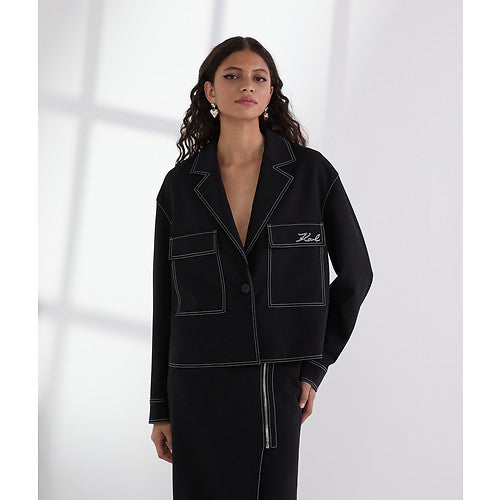 CONTRAST STITCH JACKET